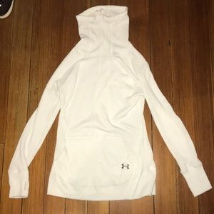 Under Armour White Waddle Cowl Neck Pullover